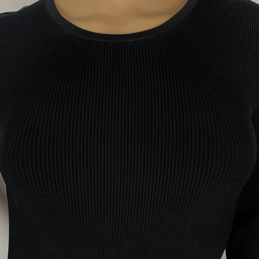 NEW ELIZABETH AND JAMES REVOLVE BLACK RIBBED MINI DRESS - Picture 3 of 8